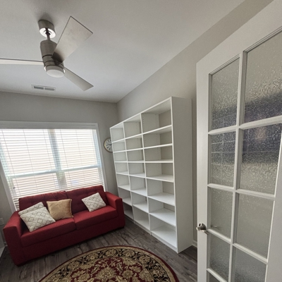 First Installation - Custom Built-In Shelves